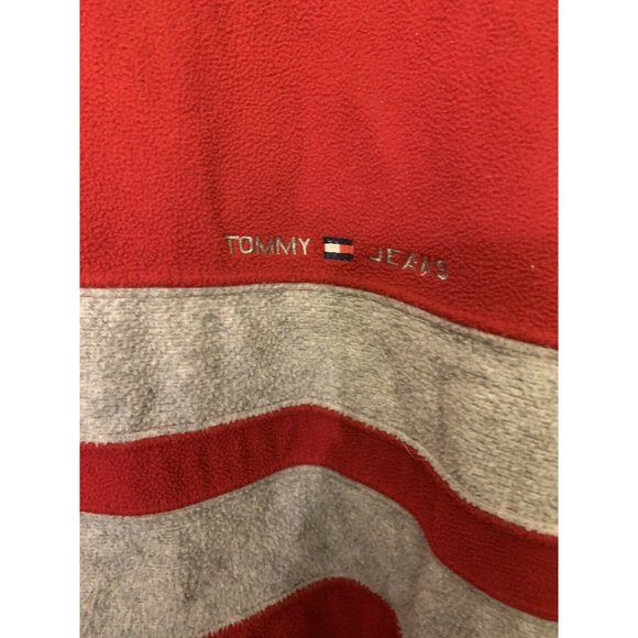 Vtg 90's Tommy Hilfiger Mens Sz XXL pullover crewneck spellout  sweatshirt Red - Picture 5 of 5